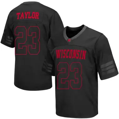 Men's Wisconsin Badgers #23 Jonathan Taylor White 2018 NCAA Alumni Football  Game Jersey 782014-449